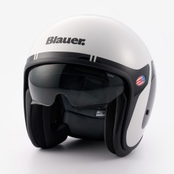 Casco Jet Blauer Pilot 06 Go Blanco Negro