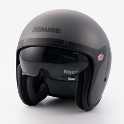 Casco Jet Blauer Pilot 06 Go Titanio