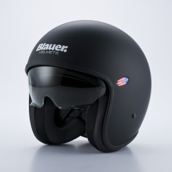 Casco Jet Blauer Pilot 06 Monocolor Negro Mate