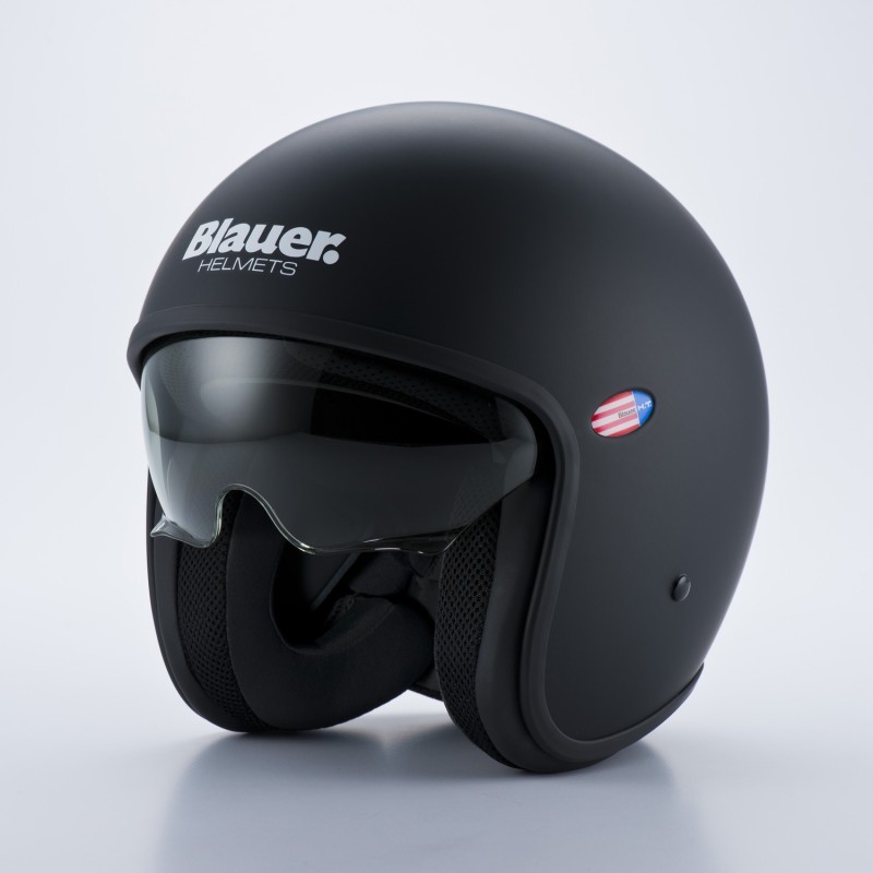 Casco Jet Blauer Pilot 06 Monocolor Negro Mate