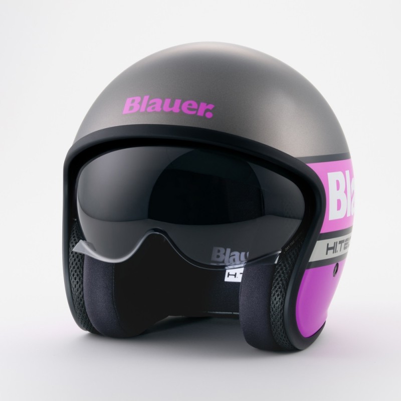 Casco Jet Blauer Pilot 4.0 Titanio Mate