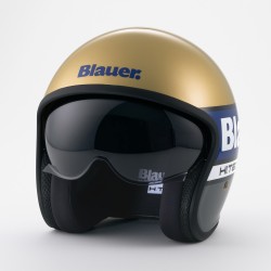 Casco Jet Blauer Pilot 4.0 Oro Azul Gris