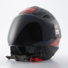 Casco Jet Blauer Brat Negro Mate Rojo