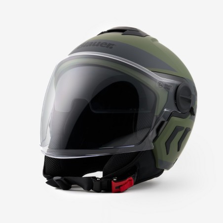 Casco Jet Blauer Demi Jet DJ-01 Verde Mate