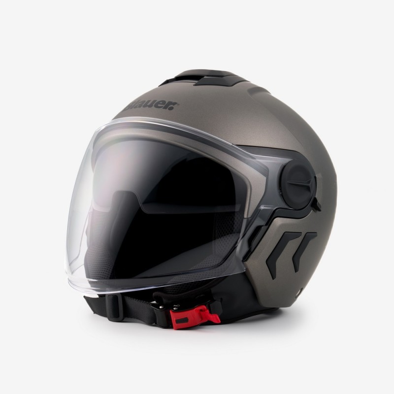 Casco Jet Blauer Demi Jet DJ-01 Monocolor Gris Mate