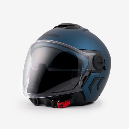 Casco Jet Blauer Demi Jet DJ-01 Monocolor Azul Mate