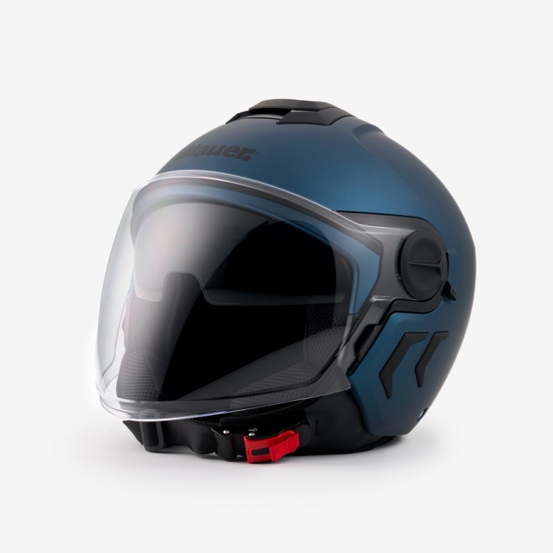 Casco Jet Blauer Demi Jet DJ-01 Monocolor Azul Mate