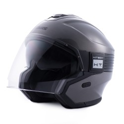 Casco Jet Blauer Hacker BTR Titanio Negro