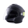 Casco Jet Blauer Hacker Negro Negro Amarillo Fluor